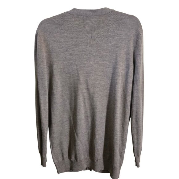 Ralph Lauren Sport 90s Merino Wool Boyfriend Fit Vz neck Cardigan Sweater Size M - Picture 3 of 9